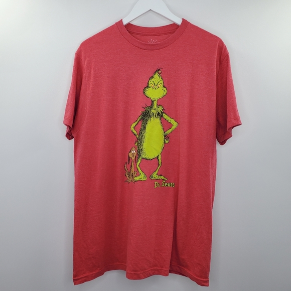 The Grinch Graphic Logo Tee Red Oversized Unisex